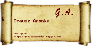 Grausz Aranka névjegykártya